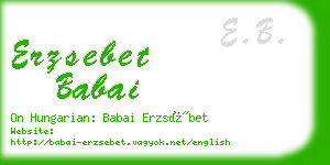 erzsebet babai business card